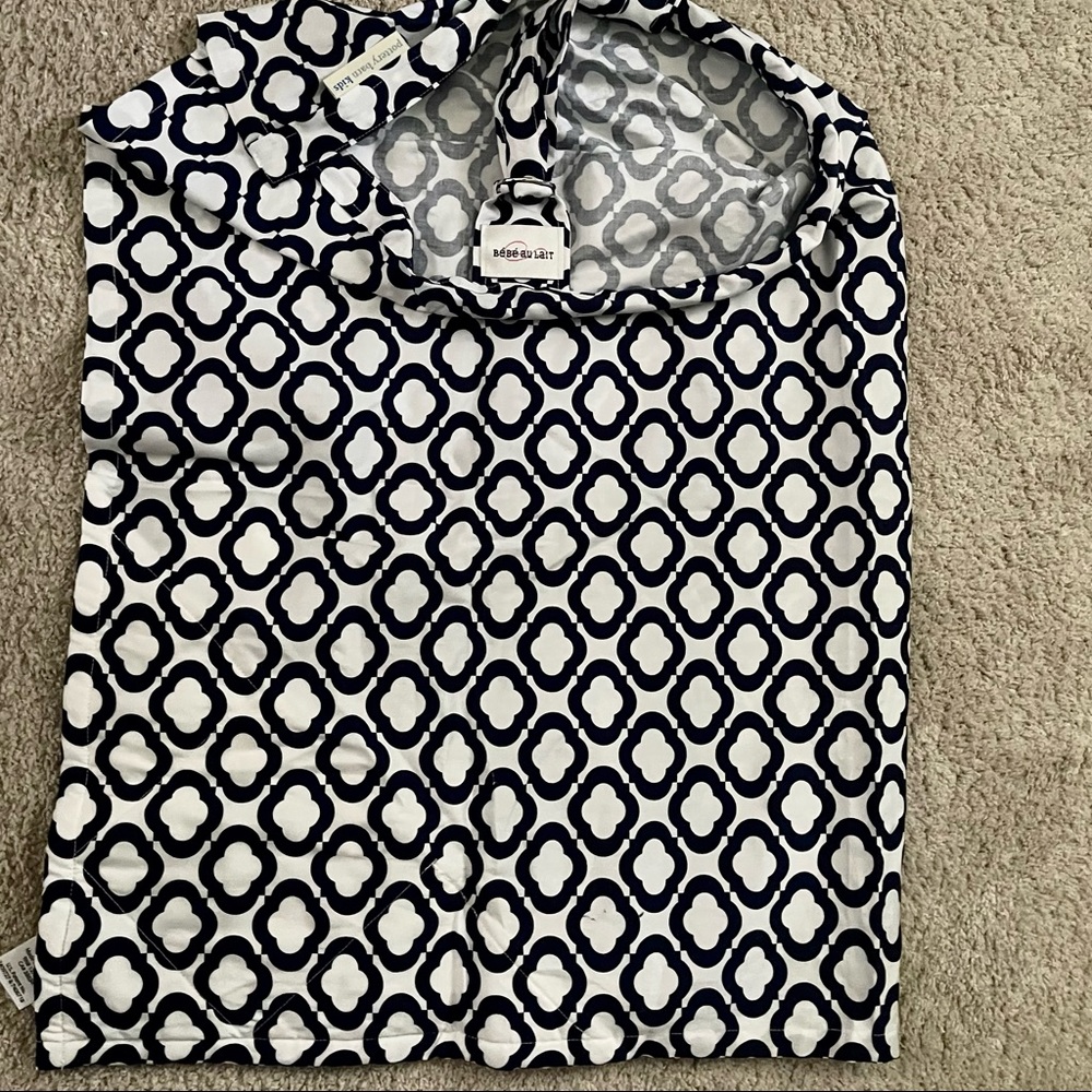 Pottery Barn Kids BeBe au Lait Nursing Cover Navy and white